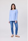 WEARABLE CREW TOP - blue marl